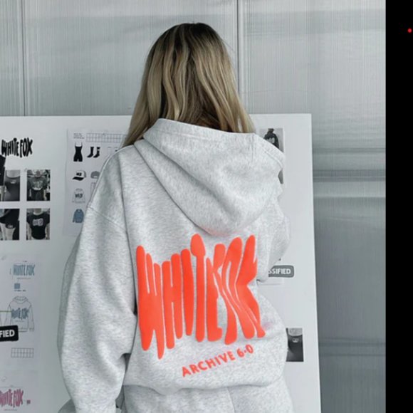 White Fox Archive 6.0 Oversized Hoodie -  Cloudburst - Picture 1 of 7